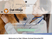 Tablet Screenshot of oakvillagevet.com